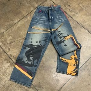 Men's Arme Blue Vintage Helicopter Denim Pants